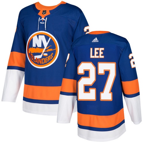 Adidas Men NEW York Islanders #27 Anders Lee Royal Blue Home Authentic Stitched NHL Jersey->new york islanders->NHL Jersey